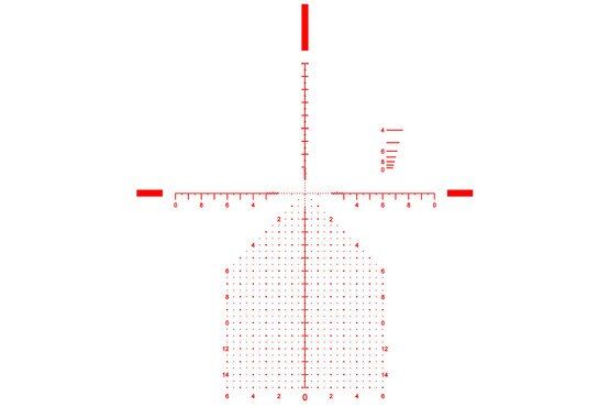 6-30x56mm PLX5 Platinum rifle scope's Athena BPR MIL reticle features a handy MIL grid for ranging, hold overs, and shot assessment